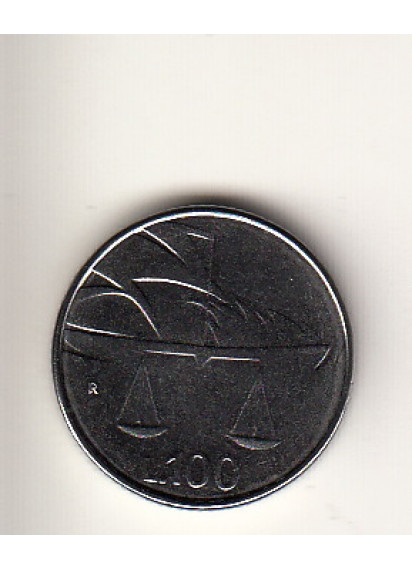 1990 100 Lire Acmonital Giustizia Fior di Conio San Marino